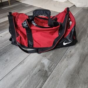 Nike Men's Red and Black Duffel Bag